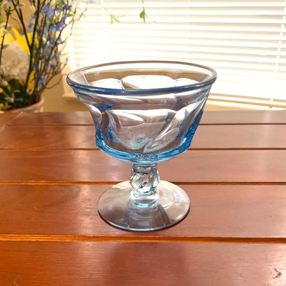Vintage Fostoria 'Jamestown Blue' Stemmed Champagne/Tall Sherbert - 6 available